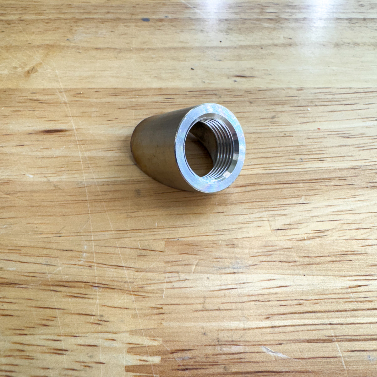 Stainless Steel O2 Sensor Weld Bung 45° Cut M18x1.5, photo 5 of 7
