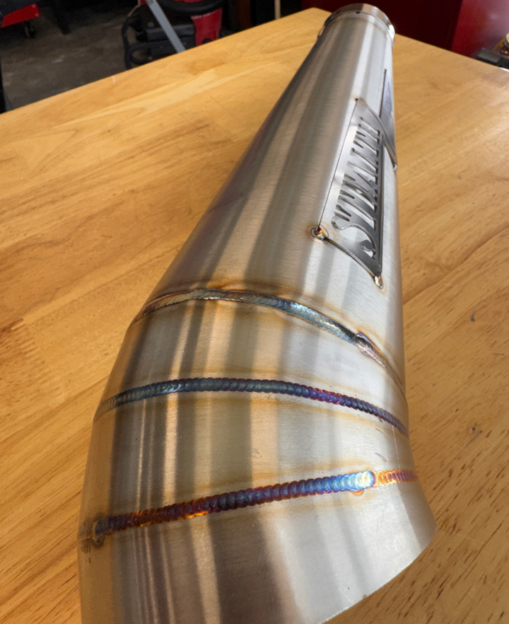 Stealth Cone-Style Turndown Muffler “Streetsweeper” – Modular 2.25" Exhaust