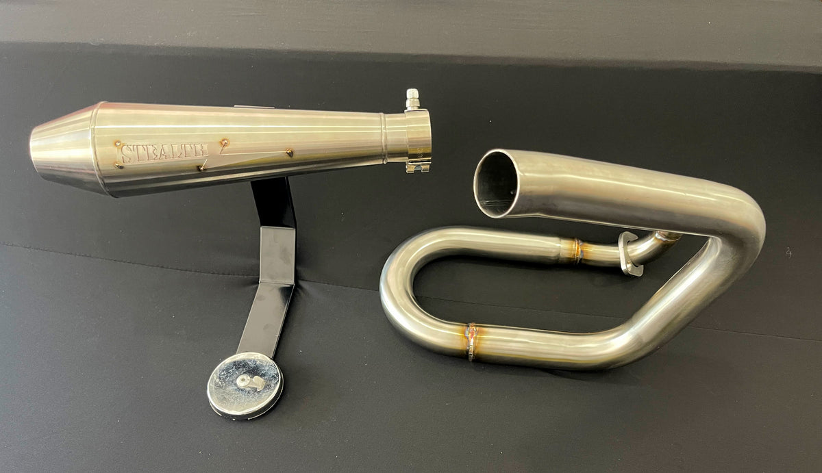 Honda Monkey aftermarket exhaust by Stealth x Kruesi Originals – stainless pipe and muffler, photo 6 of 12