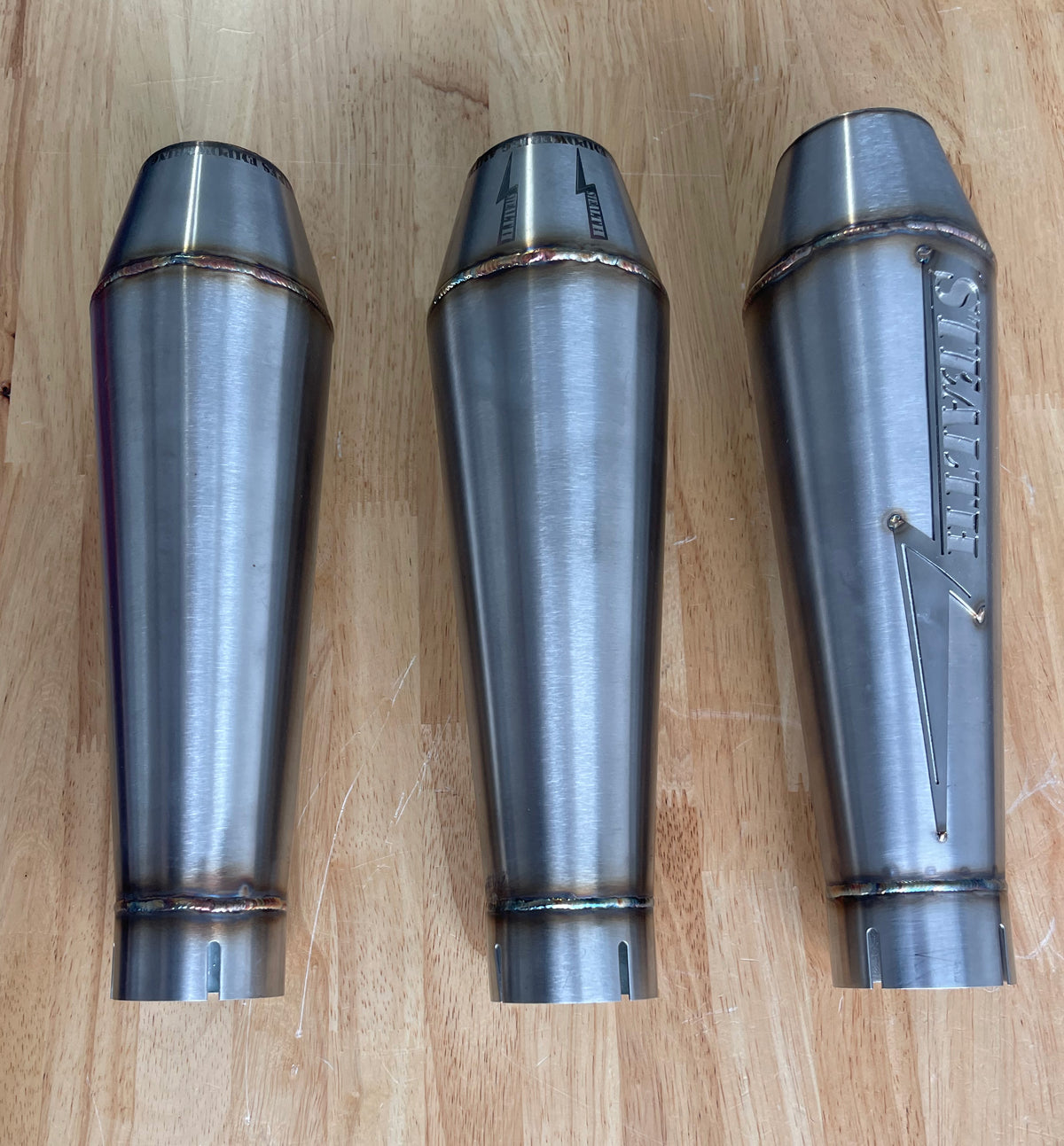 Stealth Pipes Reverse Cone Muffler – modular stainless muffler lineup with cone tips, photo 11 of 14