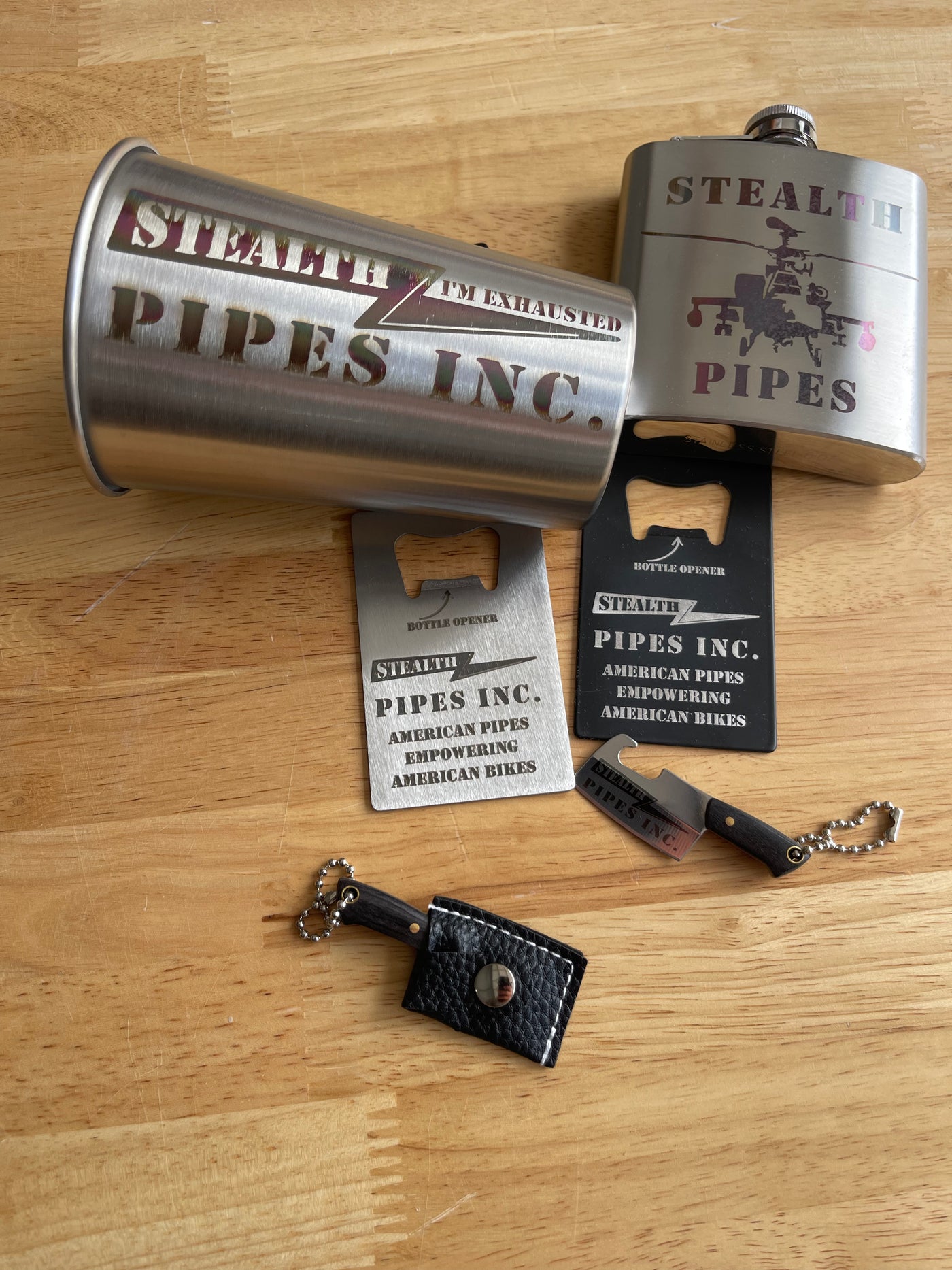 Stealth Pipes SWAG Shipping Pack – assorted branded stickers, keychains, and novelty items, photo 3 of 6