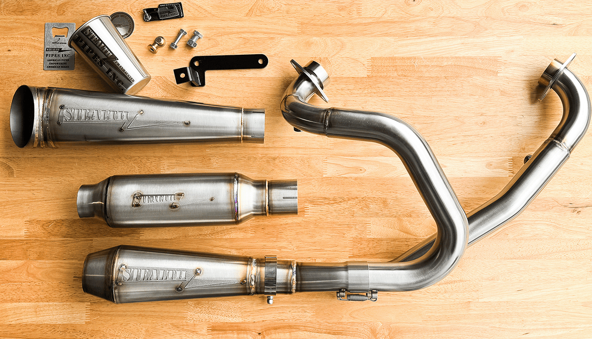 Stealth Pipes Indian Scout exhaust – stainless steel system, precision welded, photo 7 of 21