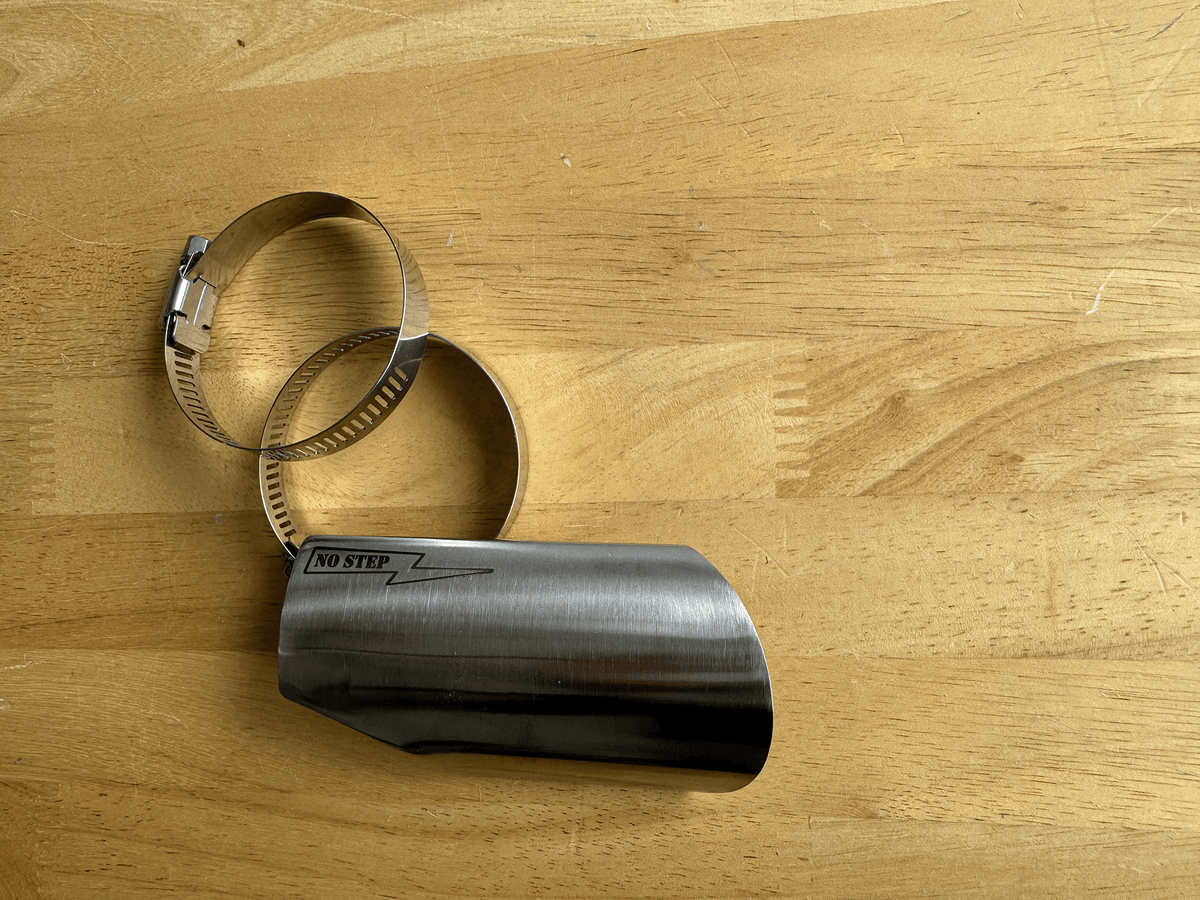 Stealth Pipes Stainless Heat Shield – 4-inch brushed stainless steel with optional engraving, photo 1 of 8