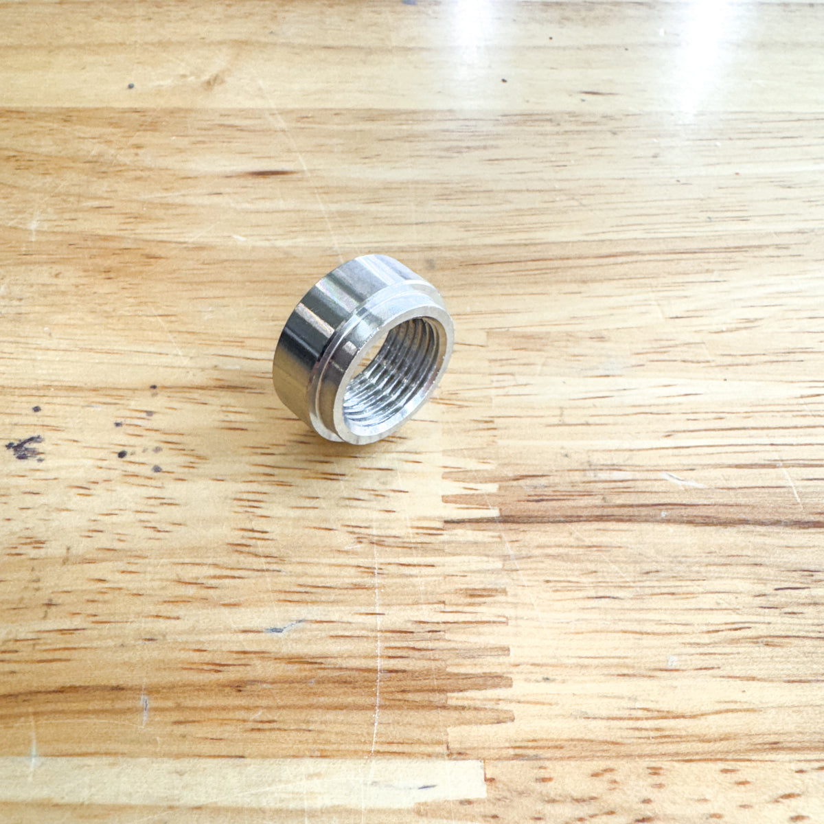 Stainless Steel O2 Sensor Weld Bung, Lip Style, M18x1.5, photo 4 of 6