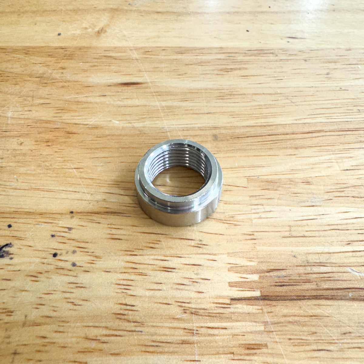 Stainless Steel O2 Sensor Weld Bung, Lip Style, M18x1.5, photo 5 of 6
