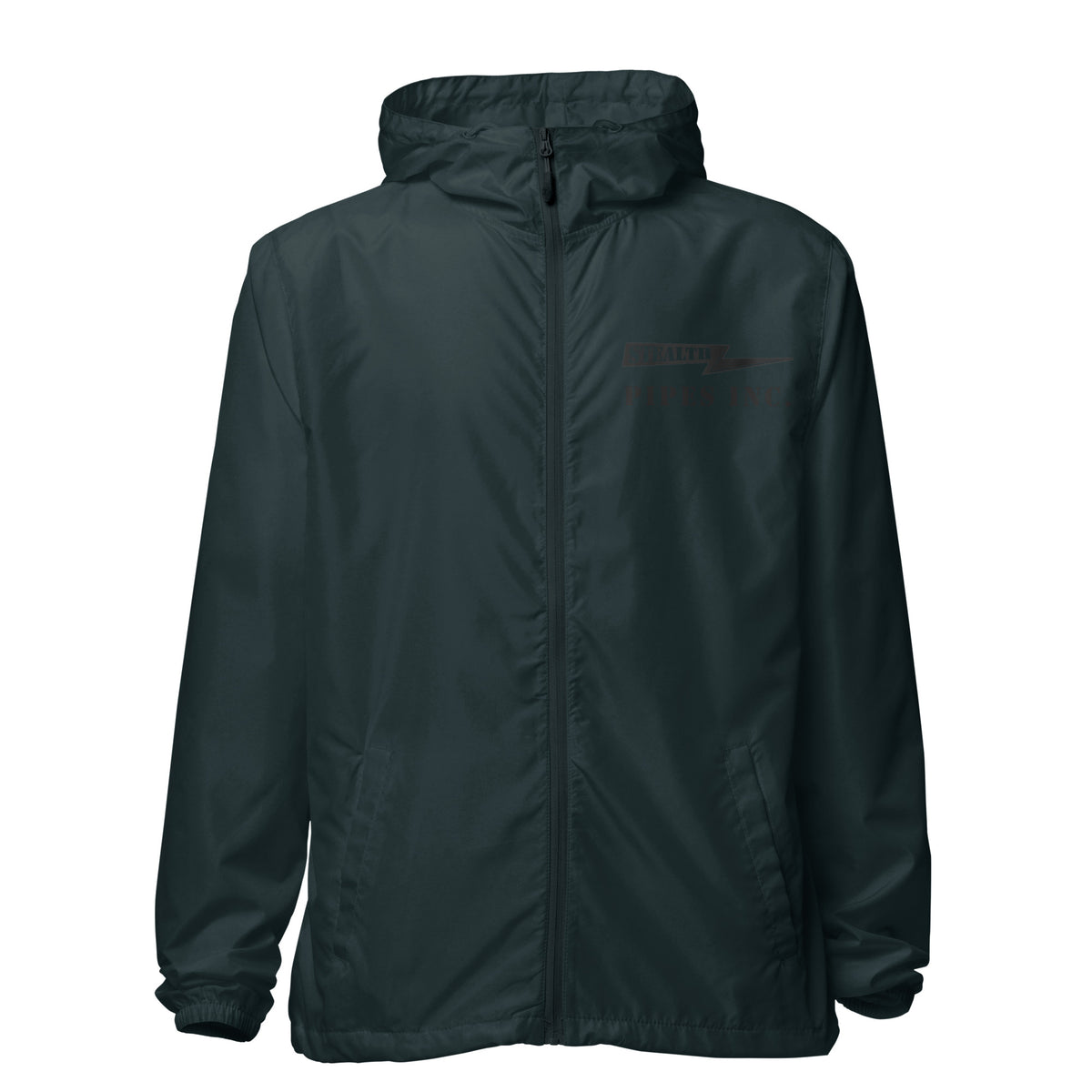 A high-visibility green windbreaker with 'STEALTH RIDER' text on the back, featuring a hood, zippered front, and welt pockets., photo 5 of 24