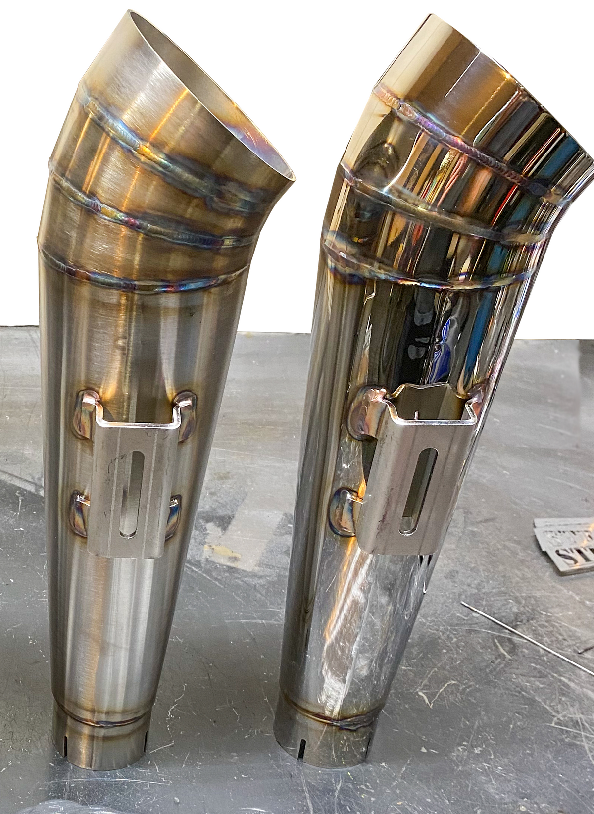 Stealth Pipes Streetsweeper Muffler – cone-style turndown exhaust, TIG-welded stainless design, photo 8 of 9
